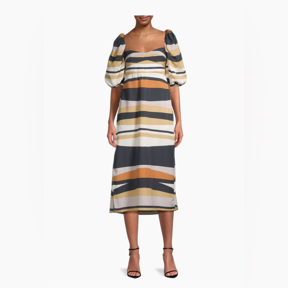Cala de la Cruz sonne uti puff sleeve dress